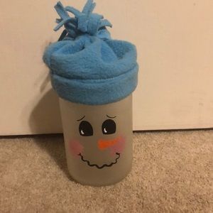 Mason jar snowman